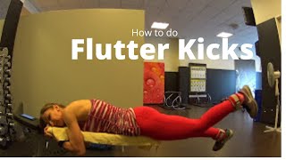 Flutter Kicks exercise to kick your butt [upl. by Ahsile881]