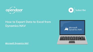 How to Export Data to Excel from Dynamics NAV [upl. by Vaenfila]