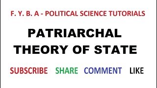 Patriarchal theory of state  III [upl. by Ttennej]