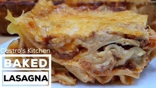 BEEF LASAGNA I How to Make Beef Lasagna I Filipino StyleI Easy Recipe I Castros Kitchen [upl. by Ahoufe]