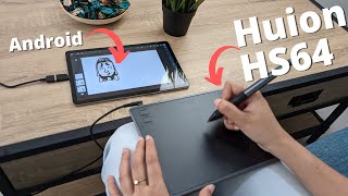 How to use Huion HS64 with Android Tablet [upl. by Francklyn980]