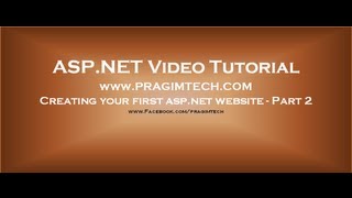 Creating ASPNET website Part 2 [upl. by Mitzi998]