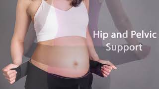 How to wear the Baby belly band maternity support belt for back belly and hip support [upl. by Hamfurd]