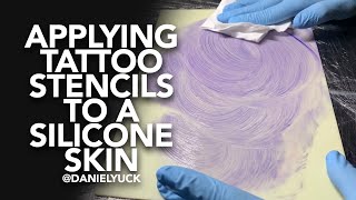 Applying Tattoo Stencils To Silicone Fake Skin [upl. by Vernita907]