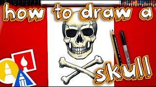 How To Draw A Realistic Skull And Crossbones [upl. by Ihcalam71]