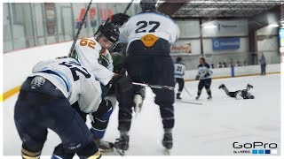 GoPro Hockey  I GOT KNOCKED OUT DIRTY HIT [upl. by Dronel]