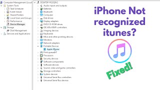 How to Solve iTunes Won’t Recognize your iPhone Windows 10 [upl. by Ihculo]