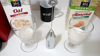 Oat Milk vs Almond Milk part 2 Frothing Test [upl. by Aniweta251]