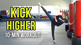 10MIN WORKOUT FOR HIGHER KICKS Follow Along  Taekwondo [upl. by Enram297]