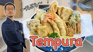 How to cook TEMPURA 🍤 〜天ぷら〜  easy Japanese home cooking recipe [upl. by Nosduj]