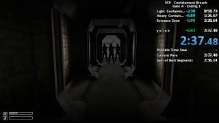 SCP Containment Breach Any Gate A Ending 1 Speedrun in 237  SCP Containment Breach Speedrun [upl. by Siram]