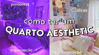 Como ter um QUARTO AESTHETIC gastando POUCO  Dicas de DECORAÇÃO das GRINGAS  Quarto PINTEREST [upl. by Saturday]