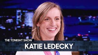 10Time Olympic Medalist Katie Ledecky Busts the Myth About Swimming After Eating  The Tonight Show [upl. by Orat]