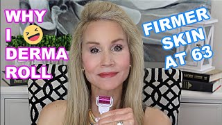 HOW TO DERMA ROLL YOUR FACE  HOW I USE DERMAROLLING TO FIRM UP MY SKIN AT 63 [upl. by Griffith181]