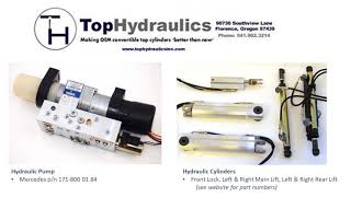 Hydraulic Cylinders replacement  Mercedes SLK350 R171 [upl. by Fulcher335]