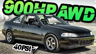 900HP AWD Civic quotThe Perfect EG Coupequot 40PSI Ridealong Kswapped in 2004  BEFORE it was Cool [upl. by Tonya]