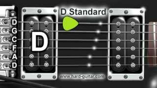 D Standard Guitar Tuner D G C F A D Tuning [upl. by Dutchman]