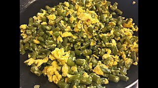 Ejotes con Huevos Muy Facil Green Beans with Eggs [upl. by Ordnassela]