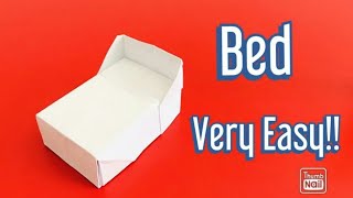 How To Make A Paper Bed very easy [upl. by Rockie]