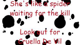 Cruella De Vil with Lyrics [upl. by Doe]