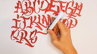 How To Draw Graffiti Letters Calligraphy Style [upl. by Lorusso392]