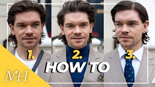 3 Mens Hairstyles For Longer Hair  Hair Tutorial [upl. by Slater]