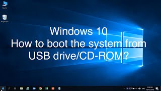 Windows 10  How to boot the system from USB driveCDROM  ASUS SUPPORT [upl. by Airekal689]