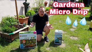 Gardena Micro Drip Bewässerungssystem Starter Kit Installation verlegen Test Review [upl. by Vins]