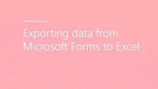 Exporting data from Microsoft Forms to Excel [upl. by Natal991]