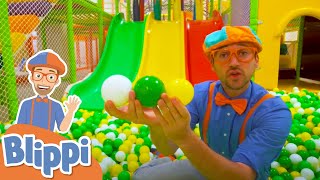 Blippi Visits Jumping Beans Indoor Playground For Toddlers  Educational Videos For Kids [upl. by Ojadnama]