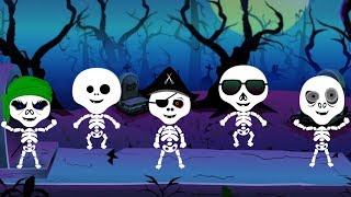 five little skeletons  halloween songs  scary nursery rhymes  halloween [upl. by Elram]