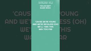 Taylor Swift  Blank Space  Lyrics [upl. by Esya]