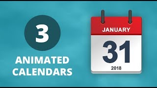 3 After effects Calendar Flip Template [upl. by Liamsi]