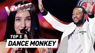 Best quotDANCE MONKEYquot Blind Auditions in The Voice [upl. by Volnay]