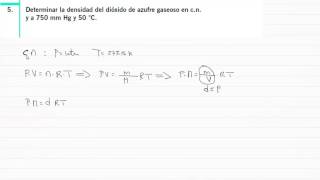 Determinar la densidad de un gas ideal [upl. by Moyna]