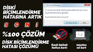 Disk Biçimlendirme Hatası Çözümü 2020 \u00100 GARANTİ ÇÖZÜM  KESİN ÇÖZÜM [upl. by Mahoney36]